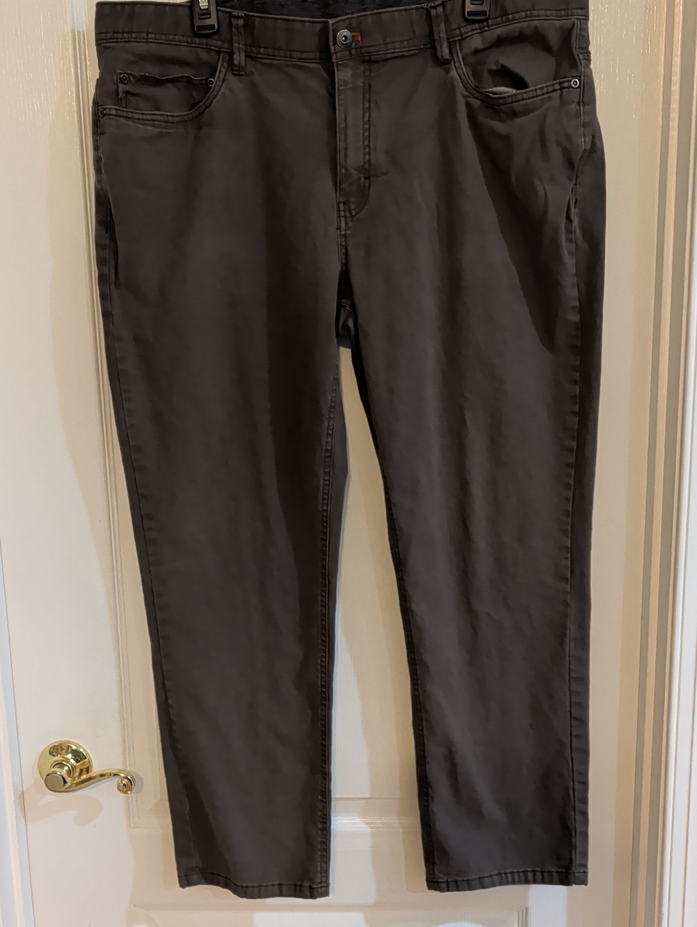Men's Classic Straight Fit Jeans in Charcoal Gray 40×30 Weatherproof